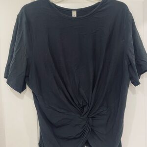 Black Twist Front T-Shirt